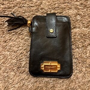 Black and gold monet wallet